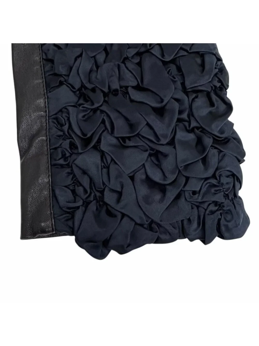 Louis Vuitton LV Zip Lambskin Side Gathered Long Pants Black 36